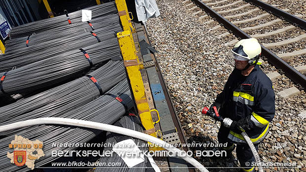 20160625 Flurbrnde auf der Sdbahnstrecke durch defekte Bremse eines Gterzuges Foto:  Stefan Schneider