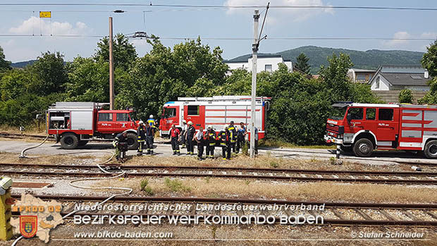 20160625 Flurbrnde auf der Sdbahnstrecke durch defekte Bremse eines Gterzuges Foto:  Stefan Schneider