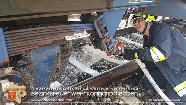 20160625 Flurbrnde auf der Sdbahnstrecke durch defekte Bremse eines Gterzuges Foto:  Stefan Schneider