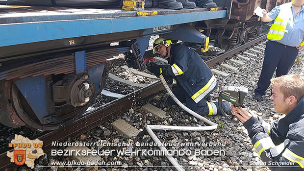 20160625 Flurbrnde auf der Sdbahnstrecke durch defekte Bremse eines Gterzuges Foto:  Stefan Schneider