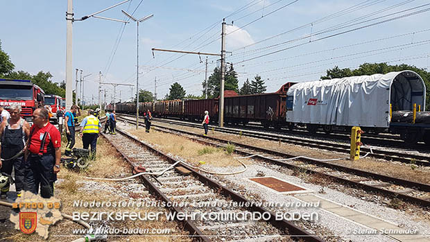 20160625 Flurbrnde auf der Sdbahnstrecke durch defekte Bremse eines Gterzuges Foto:  Stefan Schneider