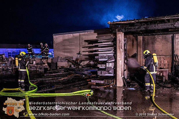 20160913 Brand bei Gewerbebetrieb in Enzesfeld  Foto:  Stefan Schneider