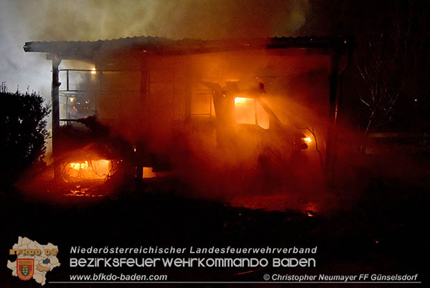20161127 Vollbrand eines abgestellten Wohnmobils in Schönau a.d.Triesting Foto: © Christopher Neumayer 20161127 Vollbrand eines abgestellten Wohnmobils in Schönau a.d.Triesting Foto: © Christopher Neumayer