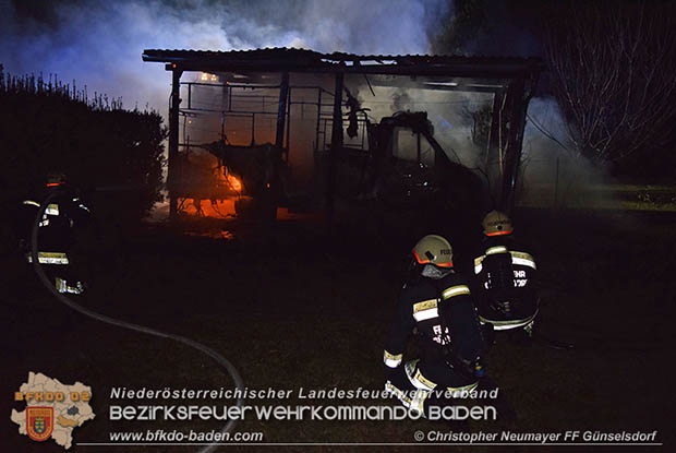 20161127 Vollbrand eines abgestellten Wohnmobils in Schönau a.d.Triesting  Foto: © Christopher Neumayer