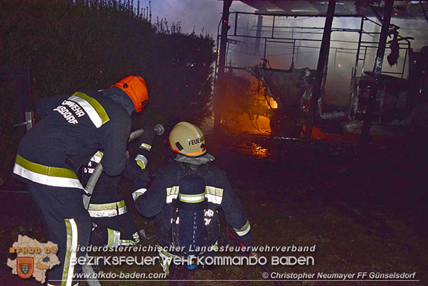 20161127 Vollbrand eines abgestellten Wohnmobils in Schönau a.d.Triesting  Foto: © Christopher Neumayer