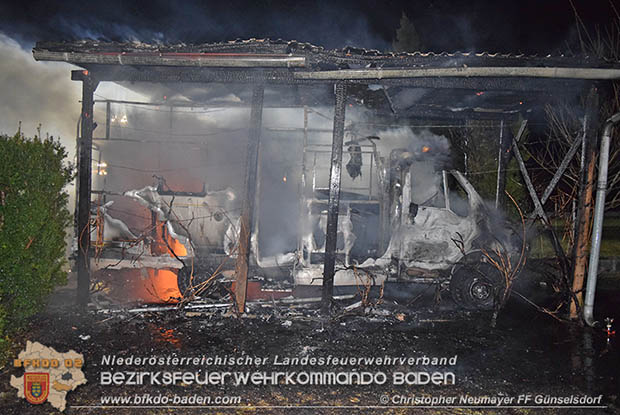20161127 Vollbrand eines abgestellten Wohnmobils in Schönau a.d.Triesting Foto: © Christopher Neumayer 20161127 Vollbrand eines abgestellten Wohnmobils in Schönau a.d.Triesting Foto: © Christopher Neumayer