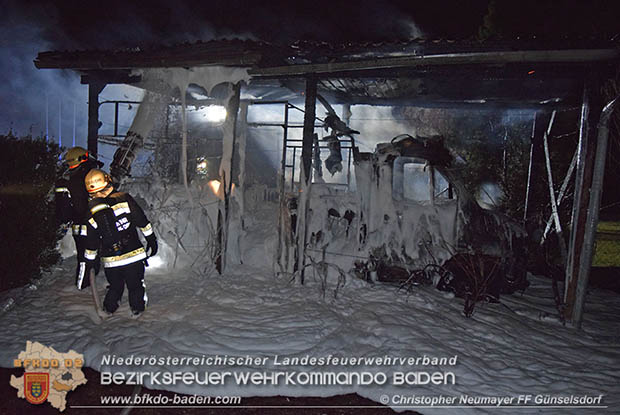 20161127 Vollbrand eines abgestellten Wohnmobils in Schönau a.d.Triesting  Foto: © Christopher Neumayer