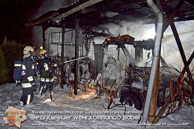 20161127 Vollbrand eines abgestellten Wohnmobils in Schönau a.d.Triesting  Foto: © Christopher Neumayer