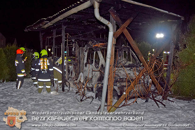 20161127 Vollbrand eines abgestellten Wohnmobils in Schönau a.d.Triesting  Foto: © Christopher Neumayer