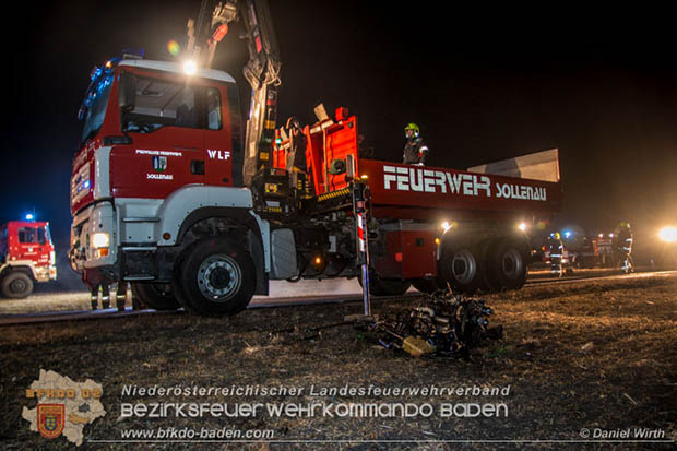 20170129 Folgenschwerer Verkehrsunfall mit zwei Toten auf der Landestraße 4040 Leobersdorf-Sollenau  Foto: © Daniel Wirth