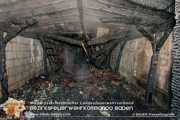 20170313 Brand einer Mllinsel bei einer Wohnhausanlage in Traiskirchen  Foto:  Bauer Pressefotografie