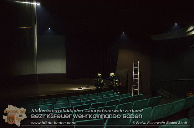 20170417 Brandverdacht in einem Badener Kino am Ostermontag  Foto: FF Baden-Stadt/Stefan Schneider