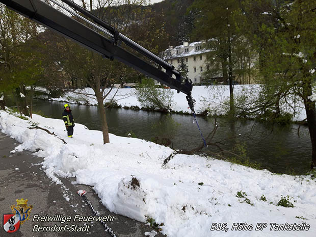 20170420 Großes Aufräumen nach dem Schneechaos auch im Triestingtal Foto: FF Berndorf-Stadt 20170420 Großes Aufräumen nach dem Schneechaos auch im Triestingtal Foto: FF Berndorf-Stadt