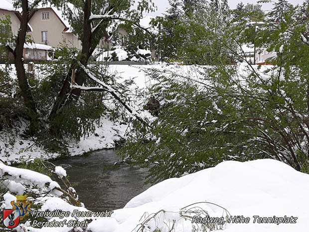 20170420 Groes Aufrumen nach dem Schneechaos auch im Triestingtal  Foto: FF Berndorf-Stadt