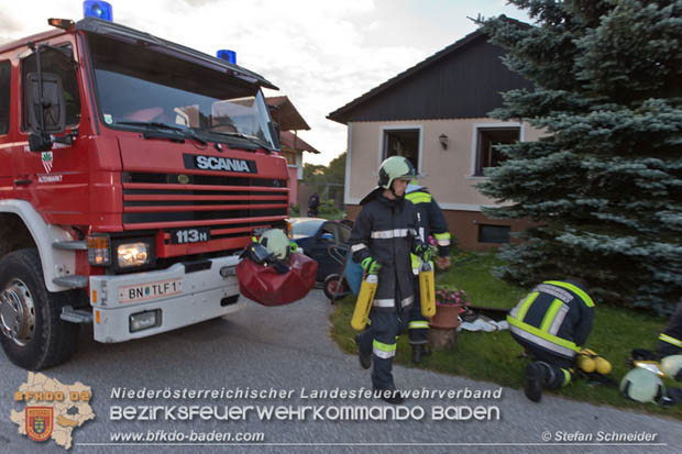 20170611 Kellerbrand in Einfamilienhaus in Thenneberg Gemeinde Altenmarkt a.d.Triesting  Foto:  Stefan Schneider BFK Baden