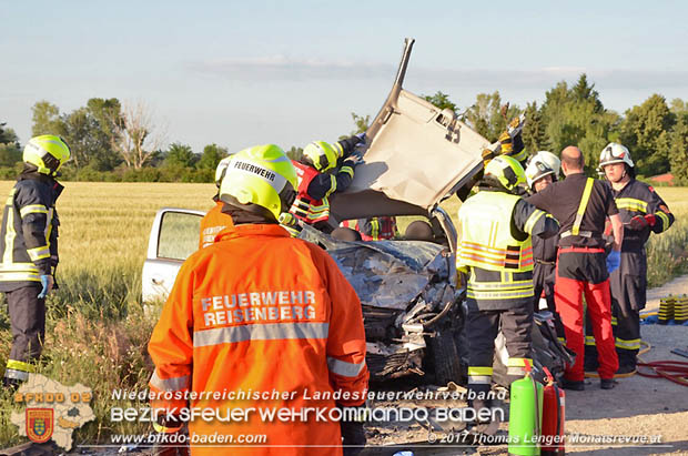 20170613 Schwerer Verkehrsunfall auf der LB60 zwsichen Unterwaltersdorf und Reisenberg  Foto: © Thomas Lenger Monatsrevue.at