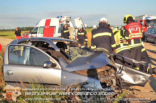 20170613 Schwerer Verkehrsunfall auf der LB60 zwsichen Unterwaltersdorf und Reisenberg  Foto: © Thomas Lenger Monatsrevue.at