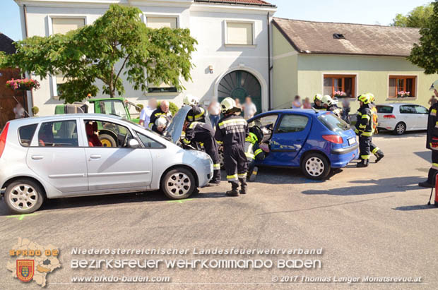 20170614 Verkehrsunfall mitten im Ortsgebiet von Deutsch-Brodersdorf  Foto:  Thomas Lenger Monatsrevue.at
