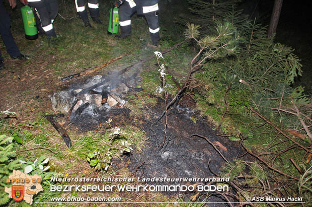 20170702 Leichtsinn eines jungen Mannes lste Waldbrandeinsatz aus in Weissenbach a.d. Triesting  Foto:  ASB Markus Hackl