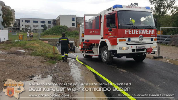 20170709 Auspumparbeiten in Baden  Foto:  FF Baden-Leesdorf/Harald Wagner