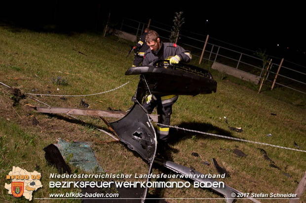 20170714 Verkehrsunfall mt tödlichem Ausgang auf der L157 zwischen Oeynhausen und Tattendorf im Gemeindegebiet Oberwaltersdorf  Foto: © Stefan Schneider BFK Baden