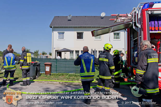 20170815 Kchenbrand in Reihen Wohnhaus in Blumau-Neurihof  Foto:  Stefan Schneider BFK Baden