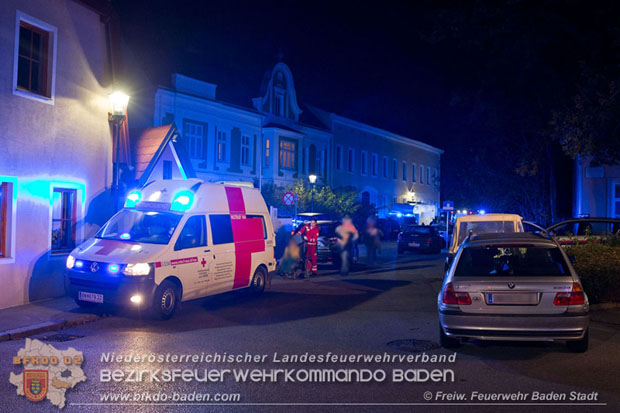 20171104 Explosion in der Wohnung einer Badener Wohnhausanlage  Foto:  Freiwillige Feuerwehr Baden-Stadt