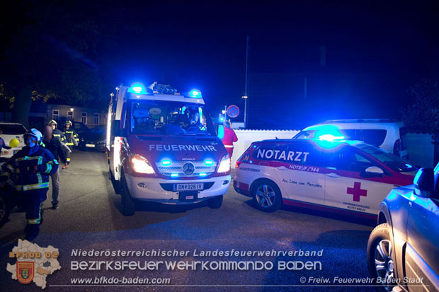 20171104 Explosion in der Wohnung einer Badener Wohnhausanlage  Foto:  Freiwillige Feuerwehr Baden-Stadt