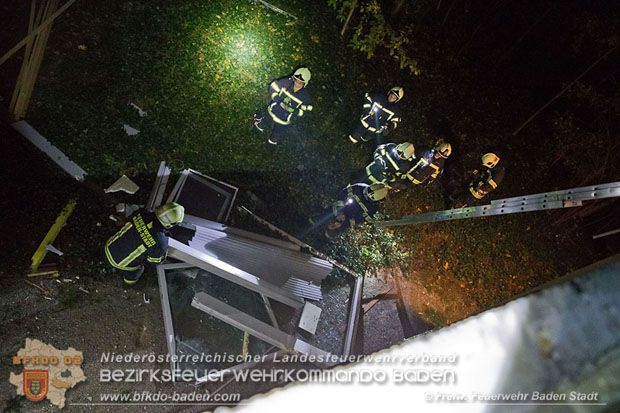 20171104 Explosion in der Wohnung einer Badener Wohnhausanlage  Foto:  Freiwillige Feuerwehr Baden-Stadt