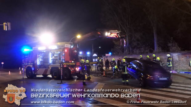 20171106 Verkehrsunfall in Baden LB212 Damgasse X Rudolf Zllnerstrae  Foto:  www.ff-baden-leesdorf.at / Stefan Wagner