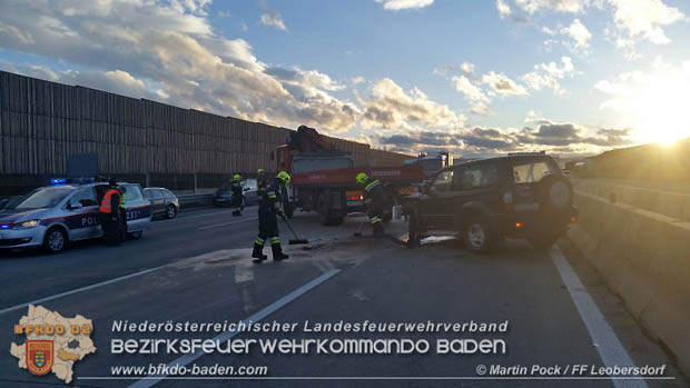 20180119 Verkehrsunfall A2 Kottingbrunn-Bad Vslau  Foto:  Martin Pock FF Leobersdorf