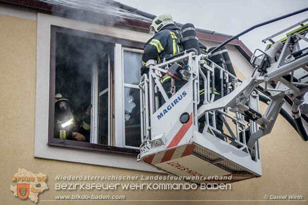 20180216 Brand in Wohnhaus in der Stadt Baden Ortsteil Leesdorf fordert ein Todesopfer Foto: © Daniel Wirth BFK Baden 20180216 Brand in Wohnhaus in der Stadt Baden Ortsteil Leesdorf fordert ein Todesopfer Foto: © Daniel Wirth BFK Baden