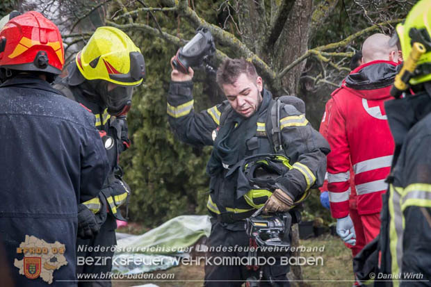 20180216 Brand in Wohnhaus in der Stadt Baden Ortsteil Leesdorf fordert ein Todesopfer Foto: © Daniel Wirth BFK Baden 20180216 Brand in Wohnhaus in der Stadt Baden Ortsteil Leesdorf fordert ein Todesopfer Foto: © Daniel Wirth BFK Baden