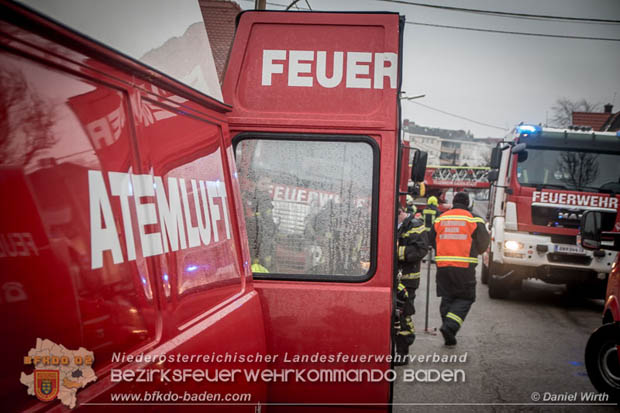 20180216 Brand in Wohnhaus in der Stadt Baden Ortsteil Leesdorf fordert ein Todesopfer Foto: © Daniel Wirth BFK Baden 20180216 Brand in Wohnhaus in der Stadt Baden Ortsteil Leesdorf fordert ein Todesopfer Foto: © Daniel Wirth BFK Baden
