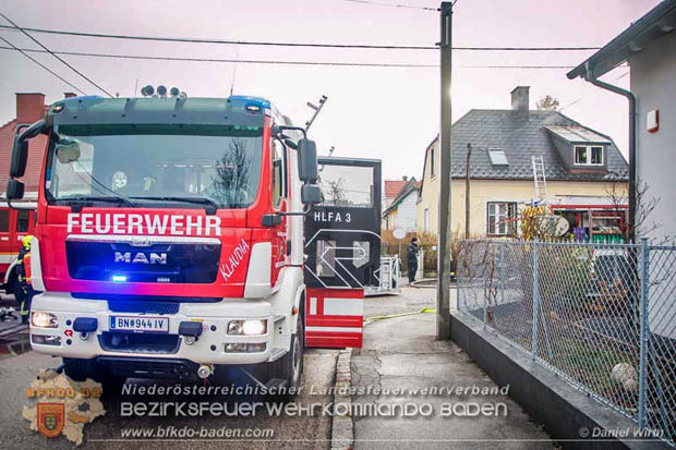 20180216 Brand in Wohnhaus in der Stadt Baden Ortsteil Leesdorf fordert ein Todesopfer Foto: © Daniel Wirth BFK Baden 20180216 Brand in Wohnhaus in der Stadt Baden Ortsteil Leesdorf fordert ein Todesopfer Foto: © Daniel Wirth BFK Baden