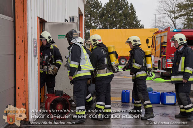 20180320 Brand in einer Lagerhalle Gewerbepark Wienersdorf  Foto:  Stefan Schneider BFK BADEN 