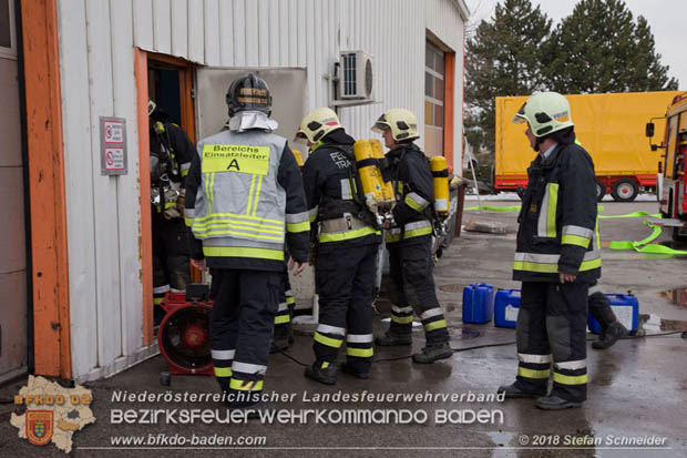 20180320 Brand in einer Lagerhalle Gewerbepark Wienersdorf  Foto:  Stefan Schneider BFK BADEN 