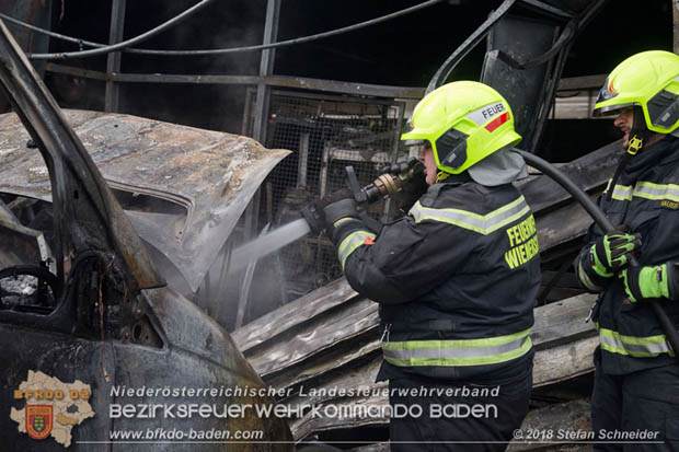 20180320 Brand in einer Lagerhalle Gewerbepark Wienersdorf  Foto:  Stefan Schneider BFK BADEN 