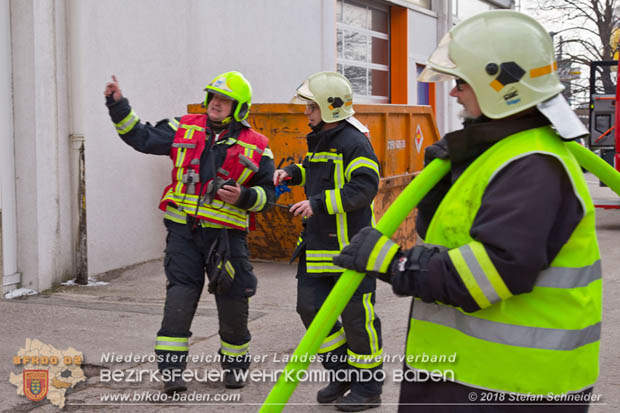 20180320 Brand in einer Lagerhalle Gewerbepark Wienersdorf  Foto:  Stefan Schneider BFK BADEN 