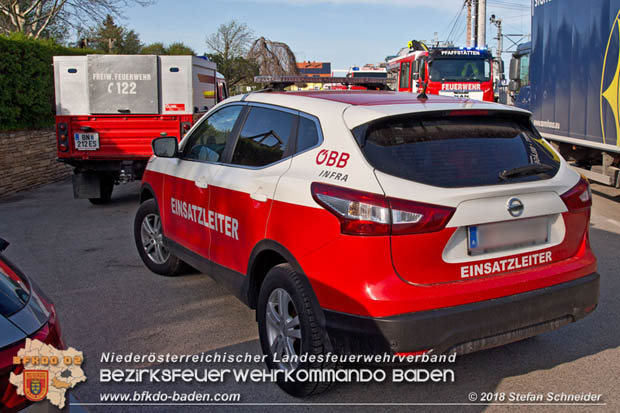 20180414 Brand mehrerer Gterwaggons im Bahnhof Pfaffsttten  Foto:  Stefan Schneider BFKDO BADEN