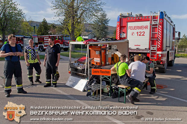 20180414 Brand mehrerer Gterwaggons im Bahnhof Pfaffsttten  Foto:  Stefan Schneider BFKDO BADEN