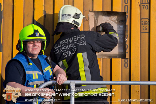 20180414 Brand mehrerer Gterwaggons im Bahnhof Pfaffsttten  Foto:  Stefan Schneider BFKDO BADEN