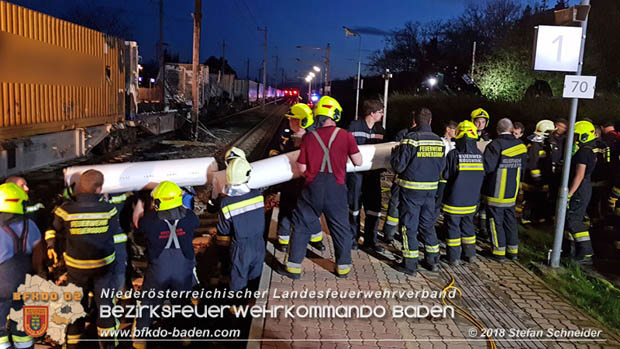 20180414 Brand mehrerer Gterwaggons im Bahnhof Pfaffsttten  Foto:  Stefan Schneider BFKDO BADEN