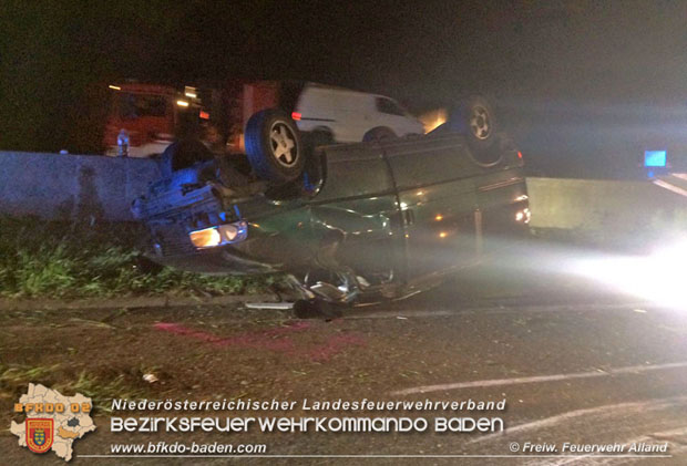 20180528 Verkehrsunfall A21 Bereich Hochstra Bezirk Baden   Foto:  Freiwillige Feuerwehr Alland