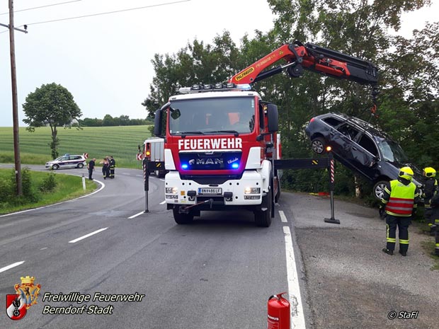 20180531 Verkehrsunfall bei Berndorf  Foto:  Florian Stadler FF Berndorf-Stadt