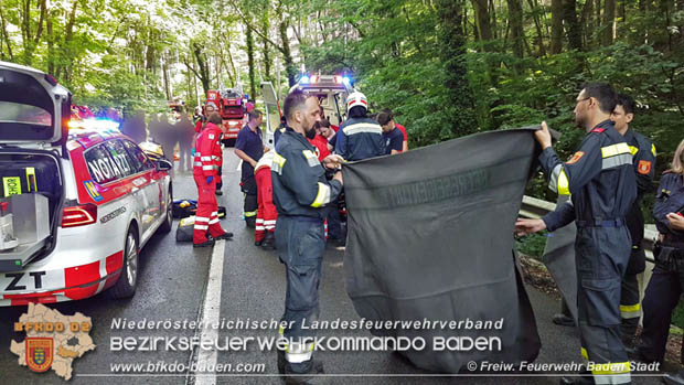 20180609 Schwerer Motorradunfall auf der L2099 Roental/Siegenfeld  Foto:  FF Baden-Stadt / Stefan Schneider