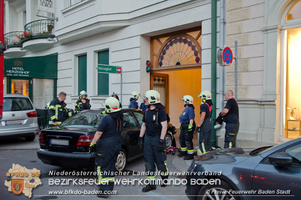 20180611 B3 Brandverdacht Tiefgarage in der Innenstadt von Baden  Foto:  Freiwillige Feuerwehr Baden-Stadt