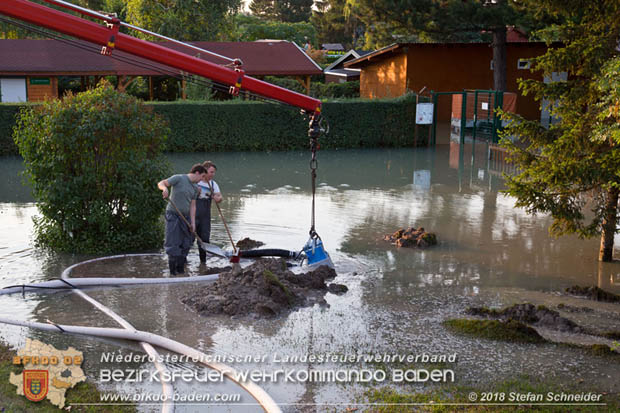 20180809 Kleingartensiedlung in Traiskirchen nach Wasserrohrbruch berflutet  Foto:  Stefan Schneider