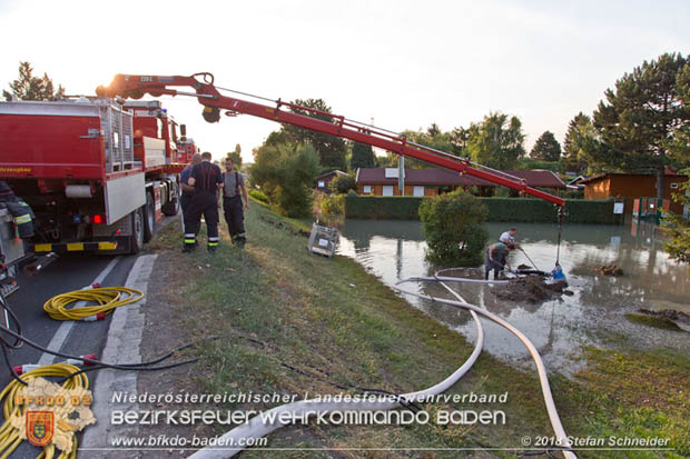 20180809 Kleingartensiedlung in Traiskirchen nach Wasserrohrbruch berflutet  Foto:  Stefan Schneider