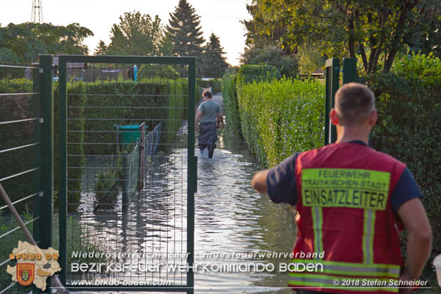 20180809 Kleingartensiedlung in Traiskirchen nach Wasserrohrbruch berflutet  Foto:  Stefan Schneider